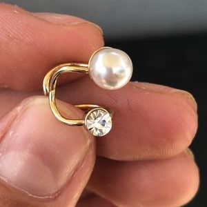 Pearl & Rhinestone Ear Cuff